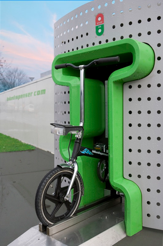 Illustration for article titled Bike Vending Machine Looks Cool, Dispenses Goofy Bikes